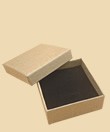 Geschenkbox klein, Karton mit Einlage schwarz, 7x7x3 cm